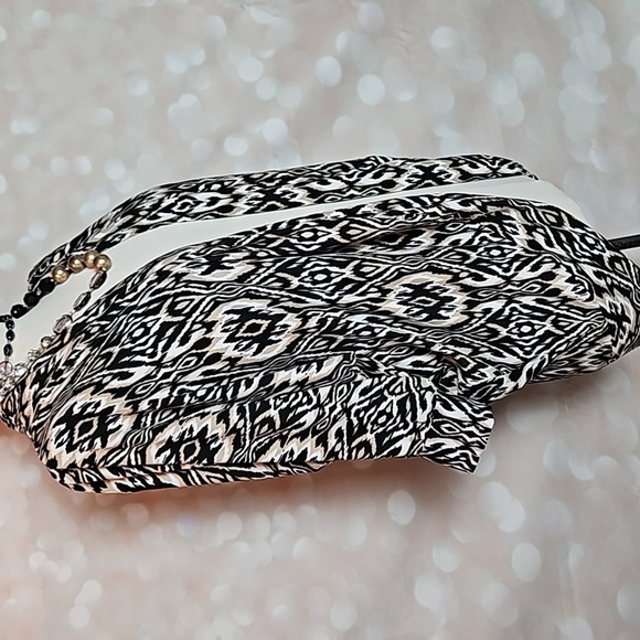 French Laundry | Black Ikat Print Open Shrug Cardigan Anthropologie - Picture 3 of 7